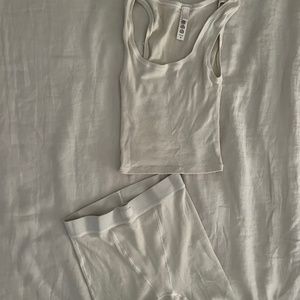 SKIMS Cotton Rib Tank and Boxers Set in Bone